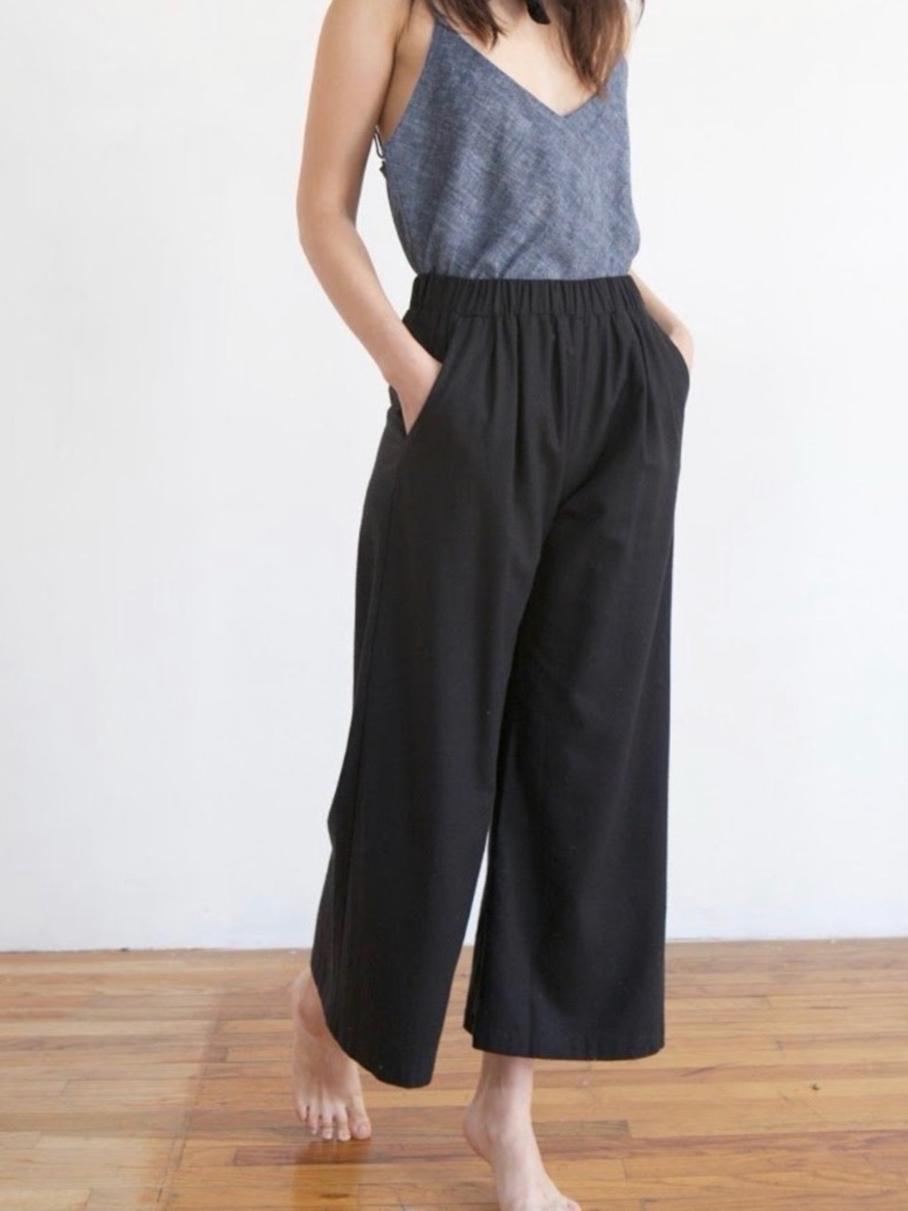 Ozma of California Pull On Raw silk noil pants